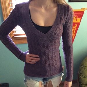 Purple knit sweater
